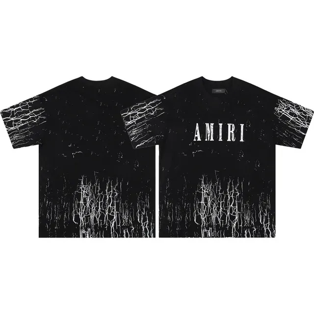 Amiri Cracked Print Tee Cracked Effect
