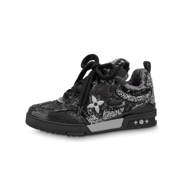 Louis Vuitton LV Trainer Monogram Mesh with Crystal Embellishment