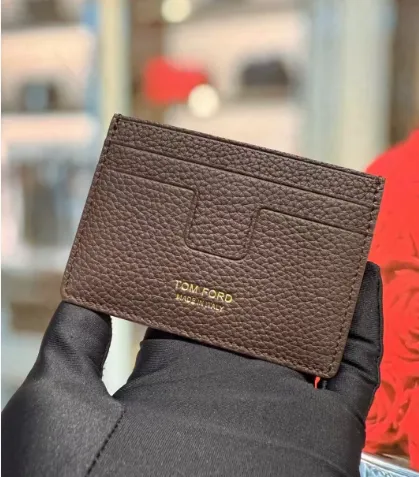 Tom Ford Card Holder Pebbled Leather