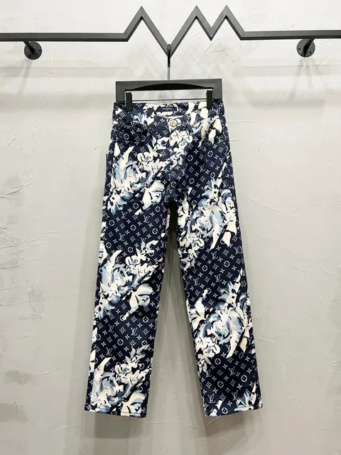 Louis Vuitton Monogram Floral Jeans Floral Print