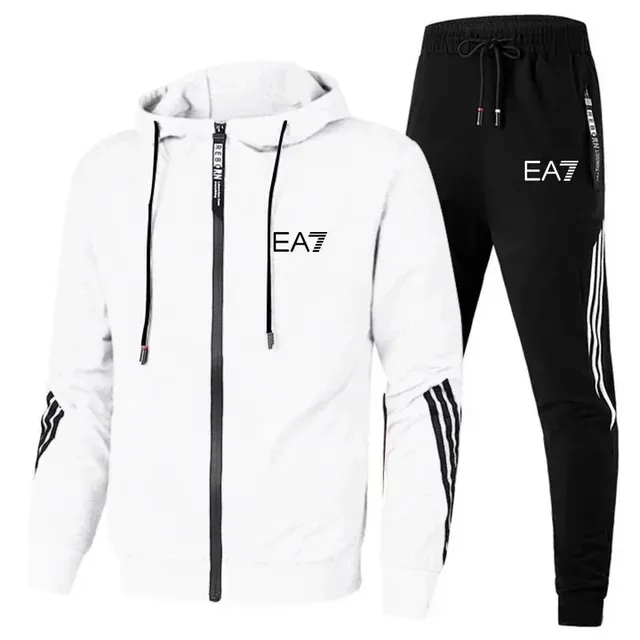 Emporio Armani EA7 Tracksuit White/Black Logo