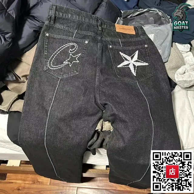 Corteiz Denim Trousers C Star Embroidery