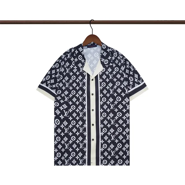 Louis Vuitton Monogram Shirt Navy and White