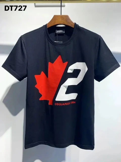 Dsquared2 Graphic T-Shirt Maple Leaf '2' Print