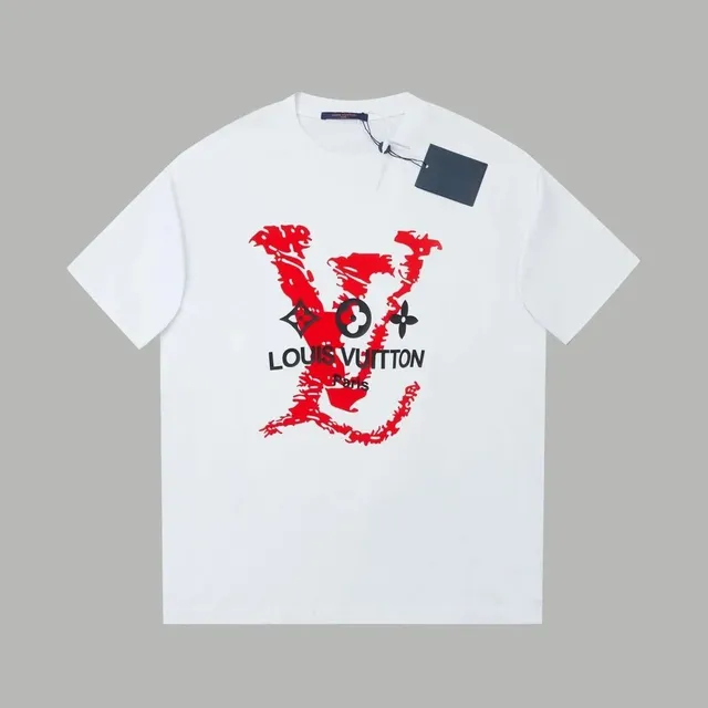 Louis Vuitton Graphic T-Shirt Distressed LV Print