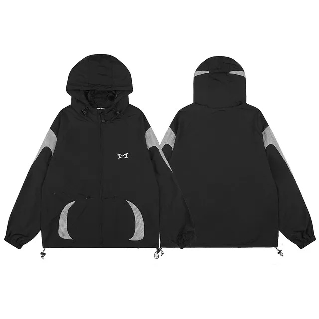 Mertra Hooded Windbreaker Reflective Panel