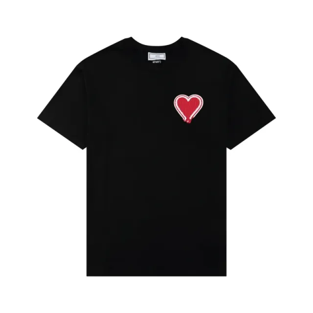 Prada Heart Logo T-Shirt Embroidered Heart