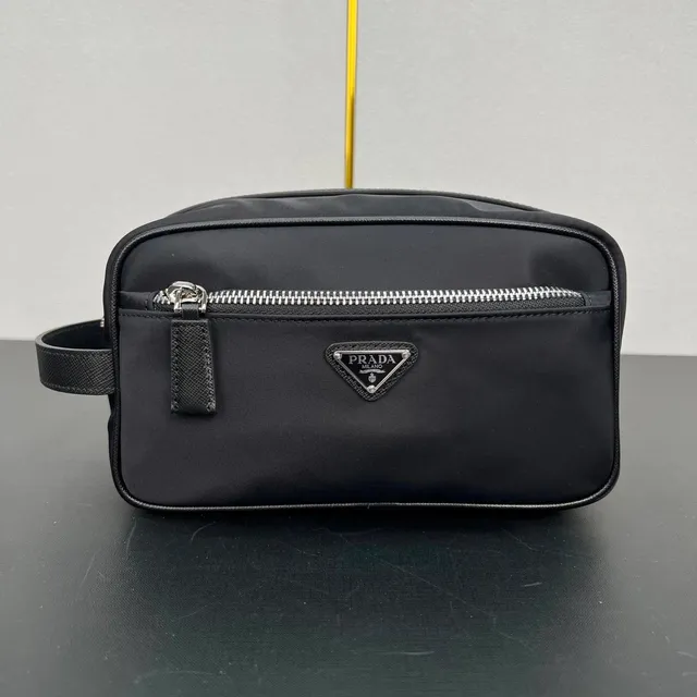 Prada Nylon Wash Bag Classic Triangle Logo