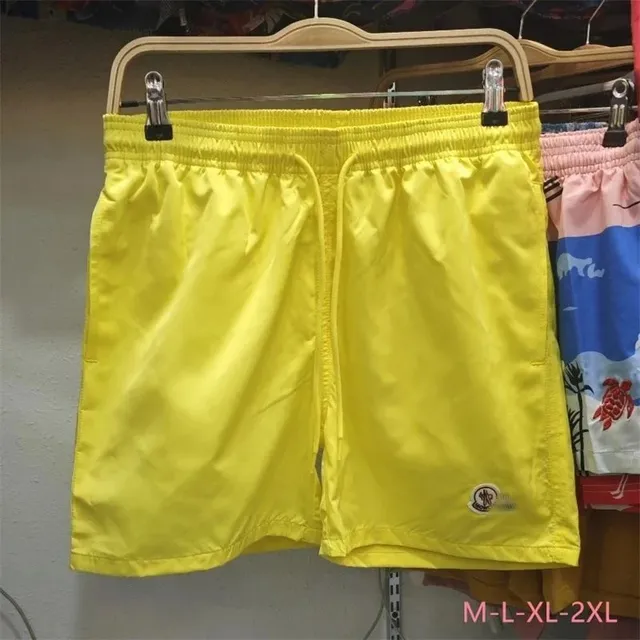 Moncler Swim Shorts Solid Yellow