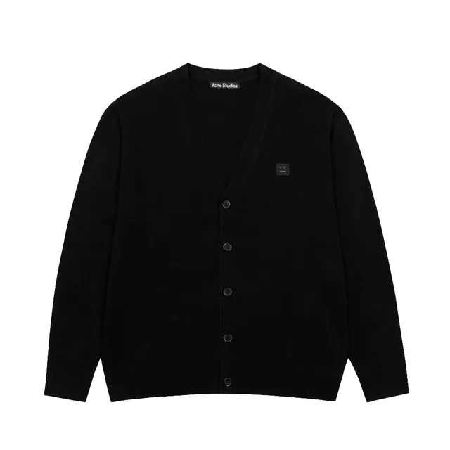 Acne Studios V-Neck Cardigan Face Logo