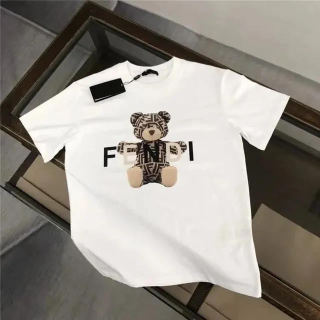 Fendi Teddy Bear Logo Tee FF Monogram Bear