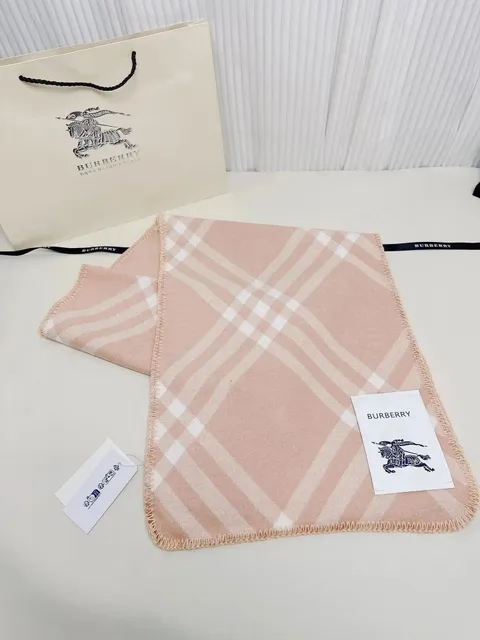 Burberry Classic Check Scarf Pink and White Check