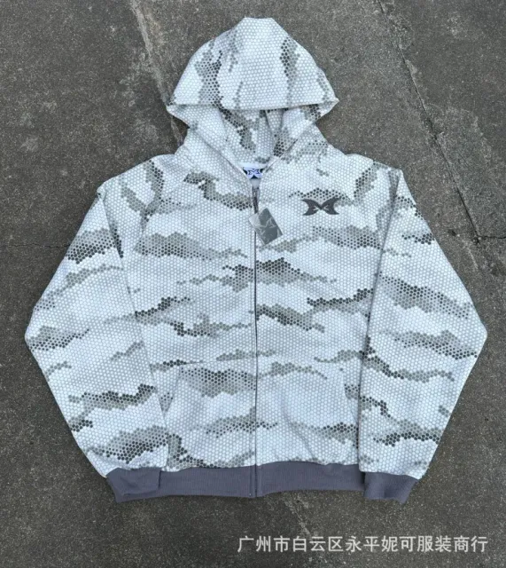 Mertra Zip-Up Hoodie Hex Camo