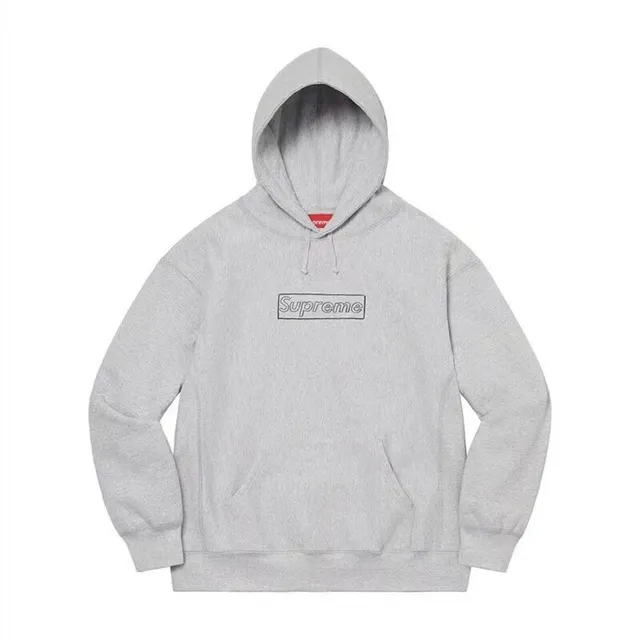 Supreme Box Logo Hooded Sweatshirt Heather Grey