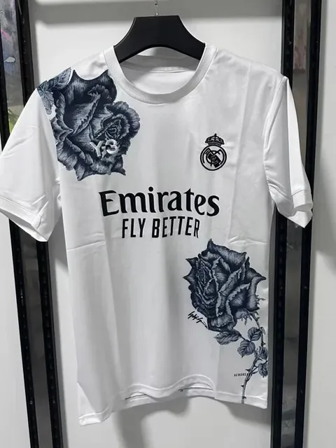 Adidas × Real Madrid T-Shirt Emirates Fly Better Rose Print