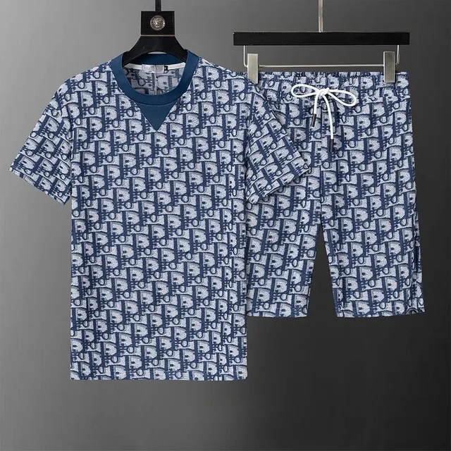 Dior Oblique Print Set Navy and White Monogram