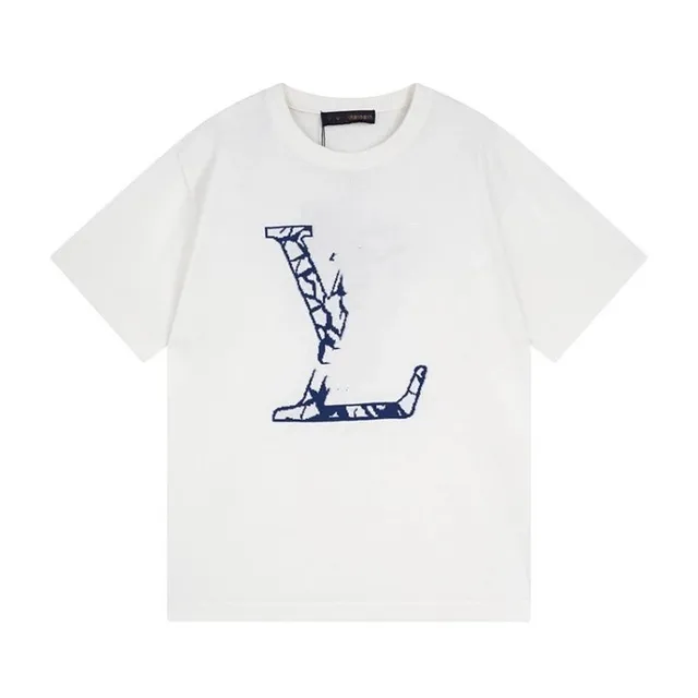 Louis Vuitton T-Shirt Cracked Monogram L Print