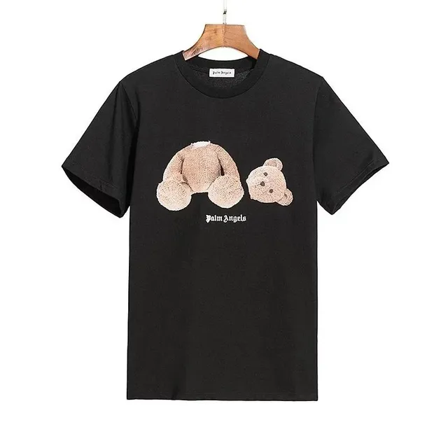 Palm Angels Bear Graphic Tee Teddy Bear Print