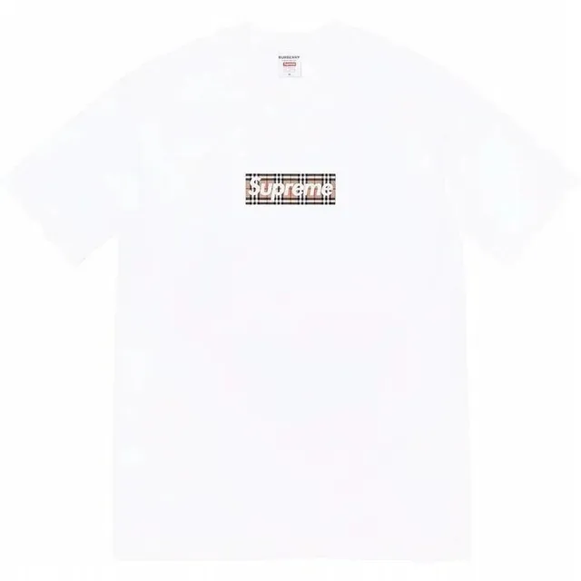 Supreme Box Logo Tee Burberry Check