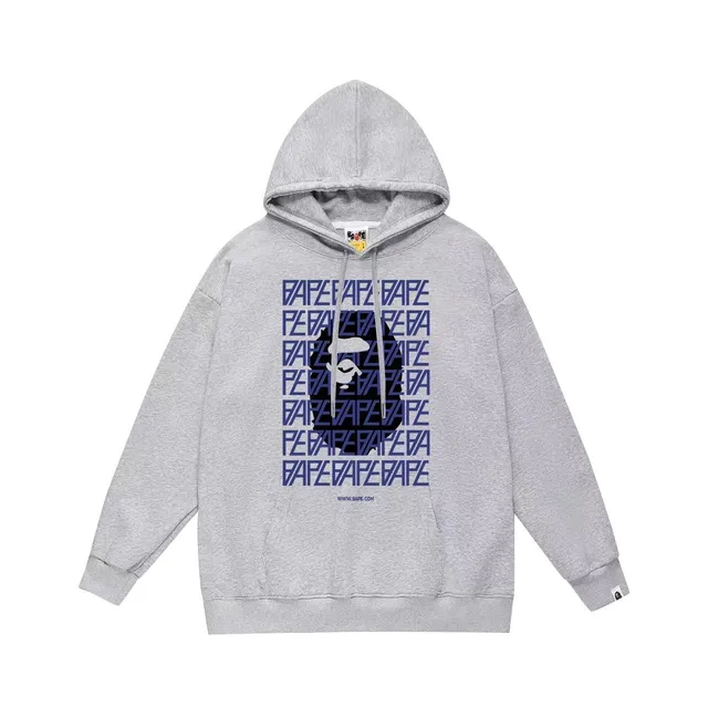 BAPE Hooded Sweatshirt Repeat Logo Print