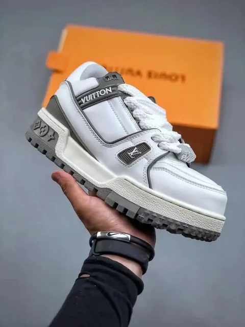 Louis Vuitton LV Trainer White Grey