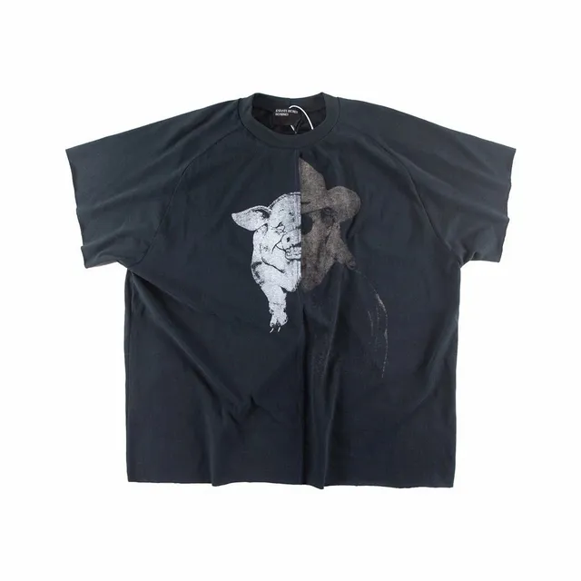 Comme des Garçons Graphic T-Shirt Pig and Cowboy Print