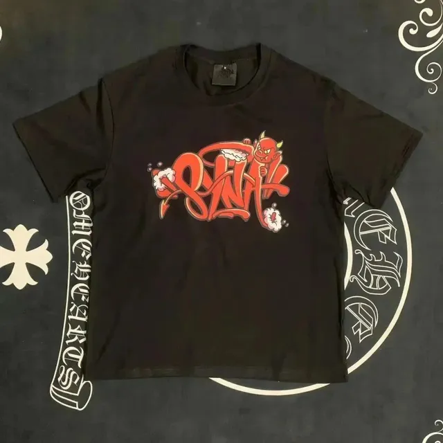 Chrome Hearts Graphic Tee Devil Graffiti Print