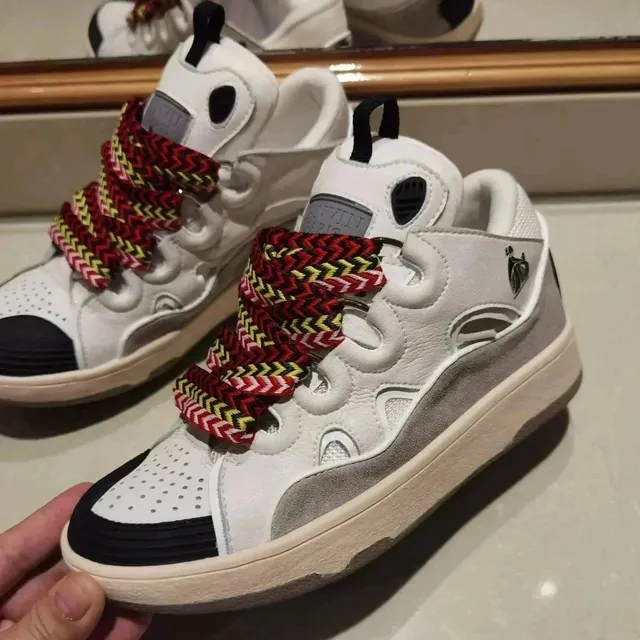 Lanvin High-Top Sneaker Multi-Color Laces