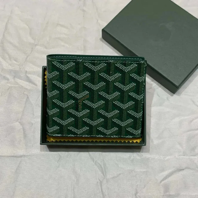 Goyard Saint Louis Wallet Green Chevron