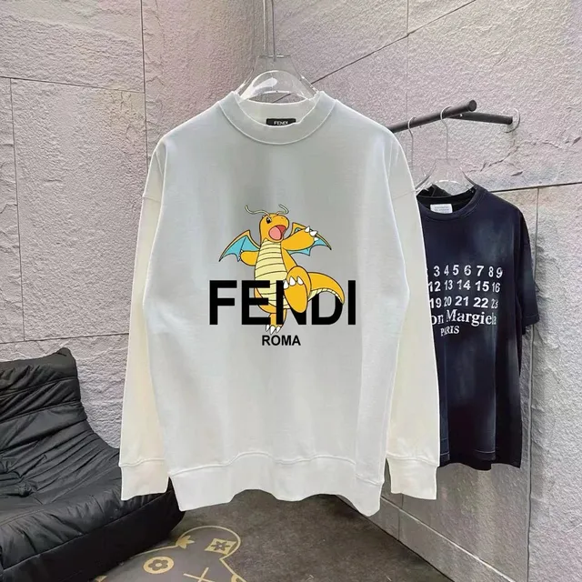 Fendi × Pokémon Crewneck Sweatshirt Dragonite Print
