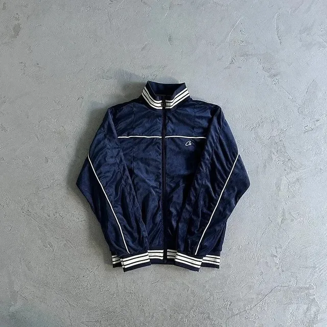 C.P. Company Goggle Jacket Navy with White Stripes