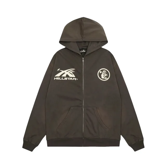 Hellstar Zip-Up Hoodie Flame Logo