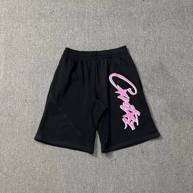 Corteiz Logo Shorts Pink Script