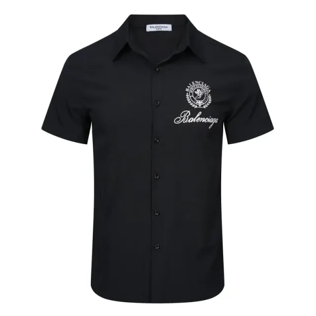 Balenciaga Button-Up Shirt Logo-Embroidered