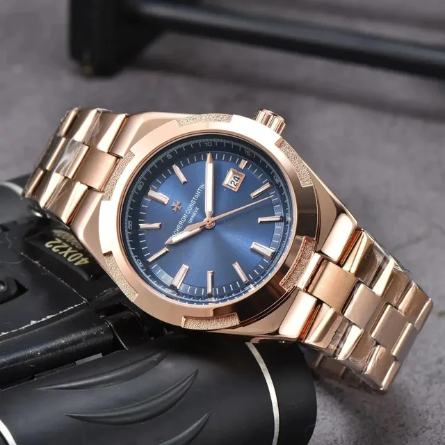 Vacheron Constantin Overseas Blue Dial Rose Gold