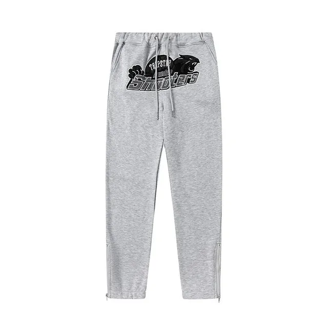 Corteiz Shooters Joggers Heather Grey with Panther Logo