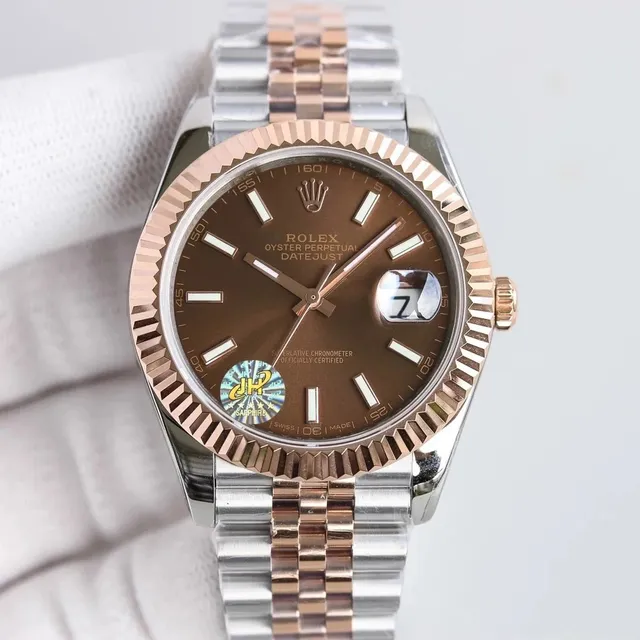 Rolex Oyster Perpetual Datejust Two-Tone Chocolate Dial