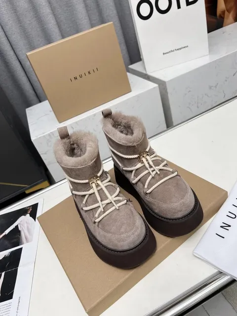 Platform Boot Shearling-Lined Suede