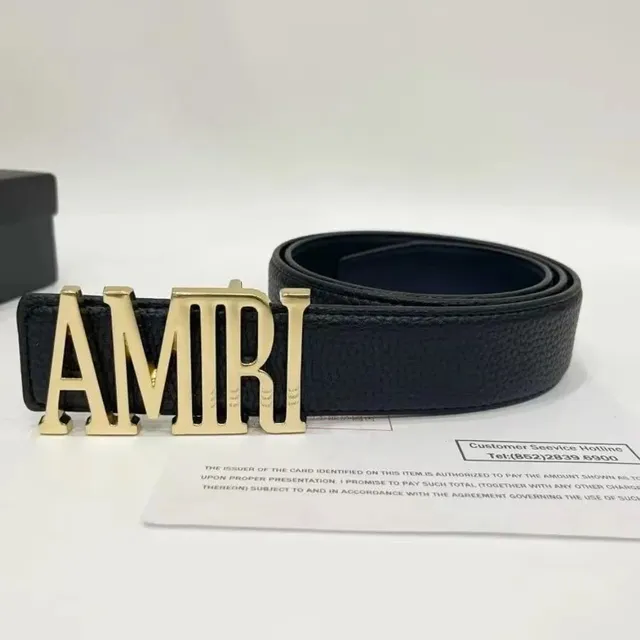 Logo Belt Gold AMIRI Buckle