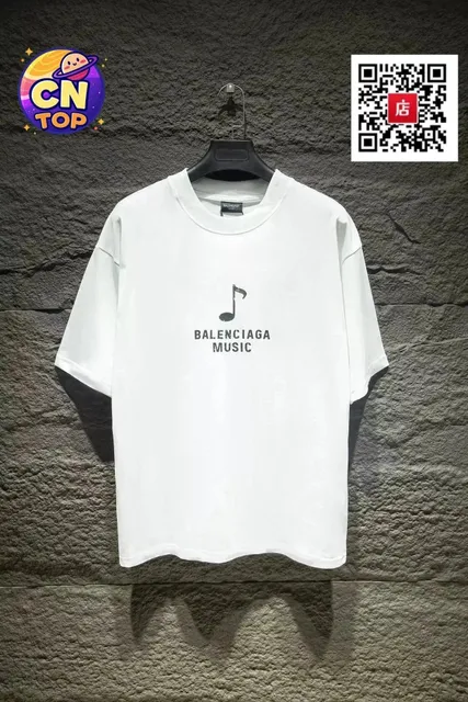 Balenciaga Music T-Shirt Music Note Print