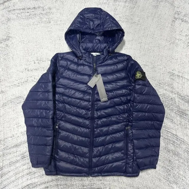 Stone Island Hooded Quilted Jacket Navy