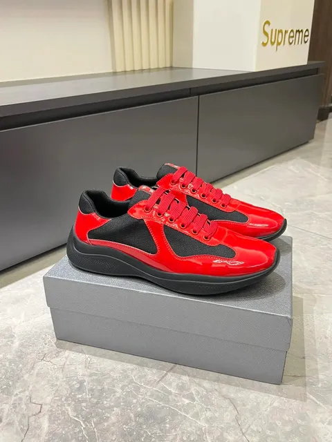 Prada Linea Rossa Sneaker Glossy Red and Black