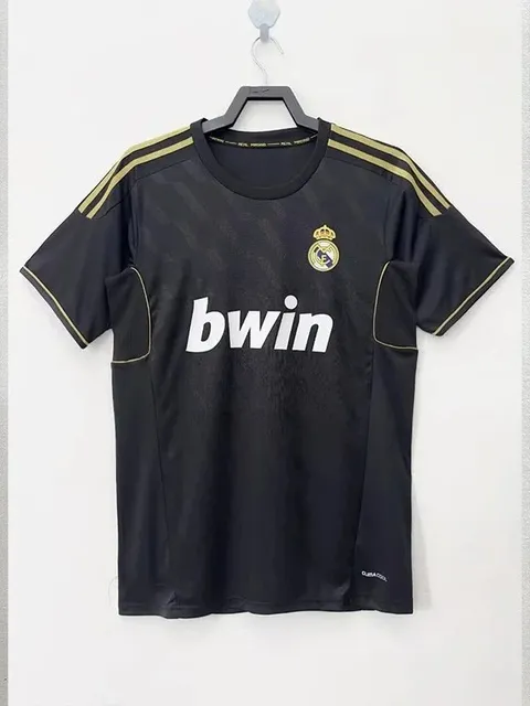 Adidas Real Madrid Away Jersey Black with Gold Stripes