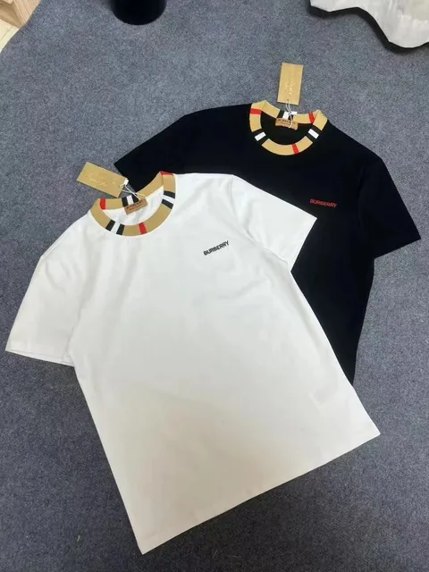 Burberry Logo T-Shirt Icon Stripe Collar