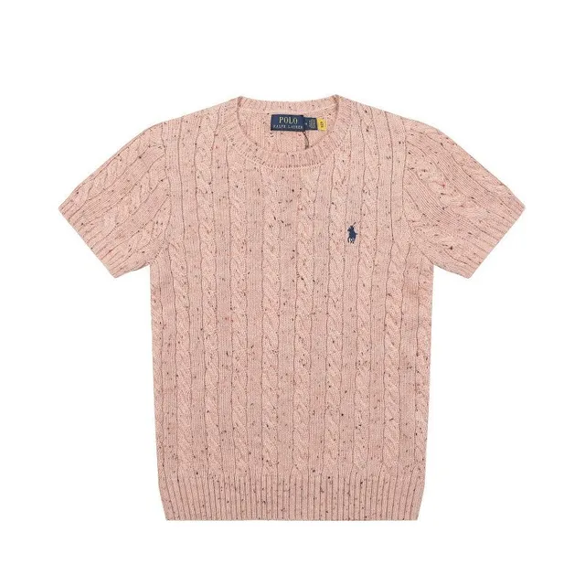 Polo Ralph Lauren Cable Knit Sweater Heathered Pink
