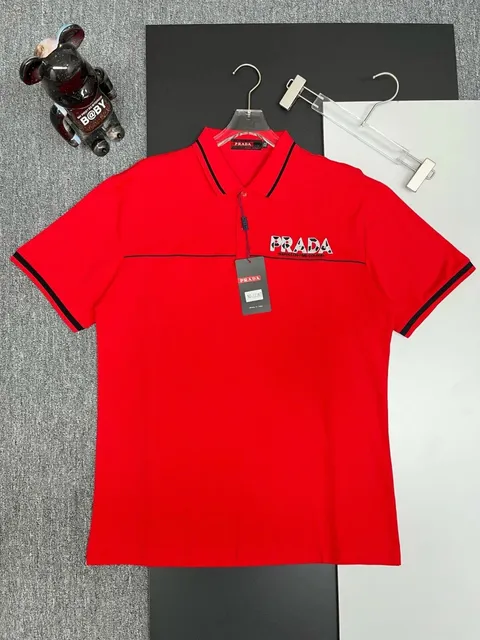 Prada Polo Shirt Logo Print