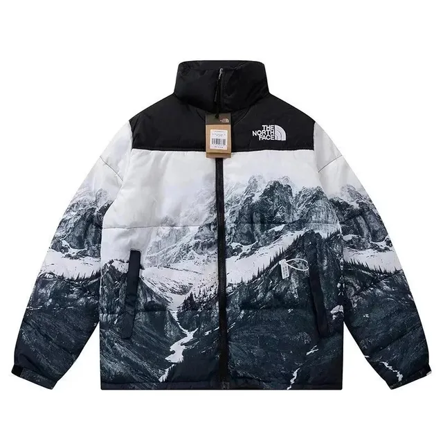 The North Face Nuptse Jacket Mountain Print