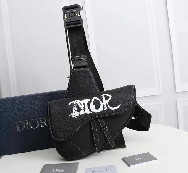 Dior Saddle Bag Graffiti Logo