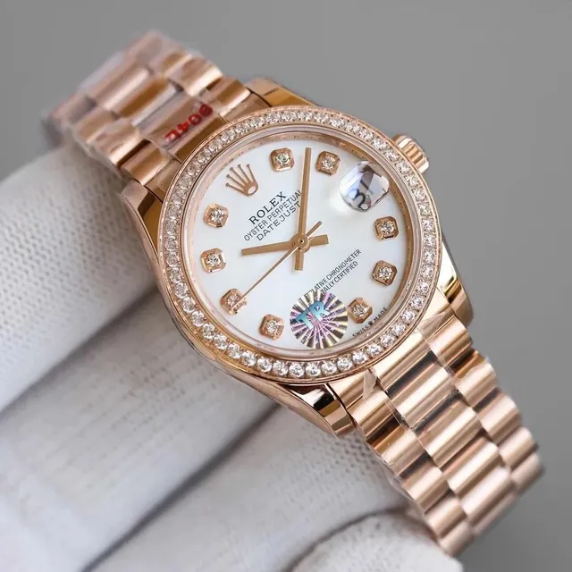 Rolex Datejust Mother-of-Pearl Dial with Diamond Bezel and Hour Markers