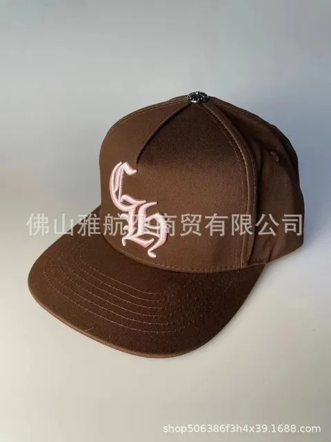 Chrome Hearts Snapback Cap Pink Logo Embroidery